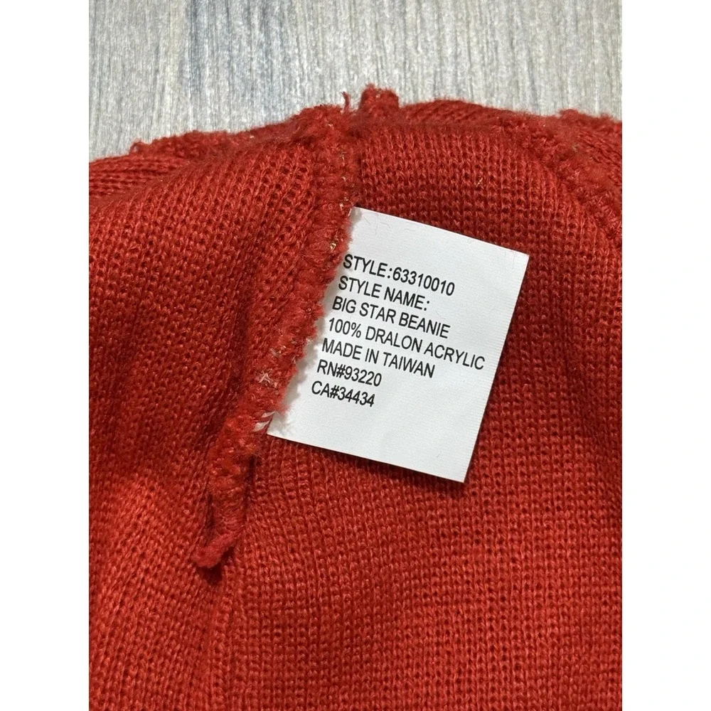 Y2K DC Shoes Red And Gold Big Logo Beanie Hat‎